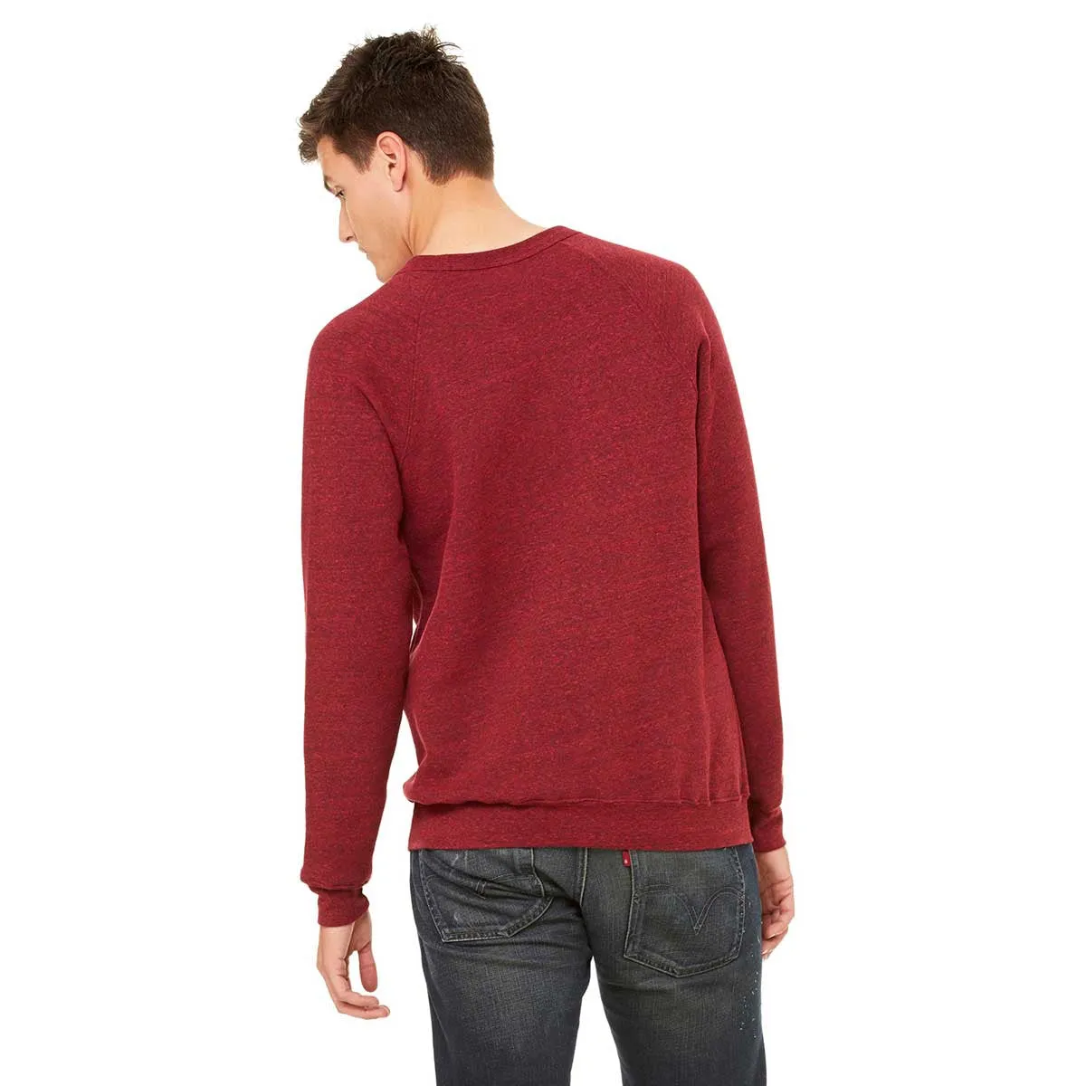 Bella   Canvas Unisex Cardinal Triblend Sponge Fleece Crew Neck Sweatshirt