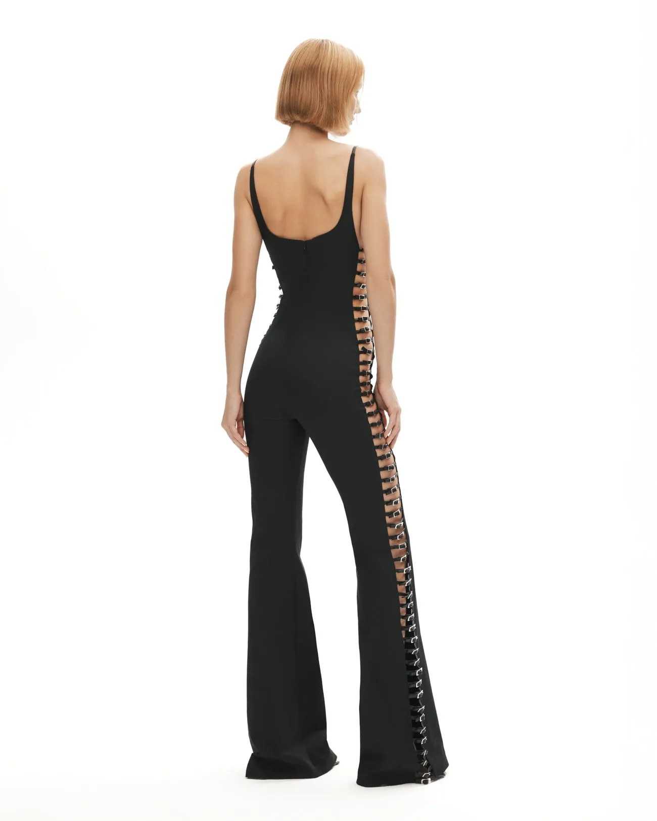 Black Side Detailed Provocatrix Jumpsuit