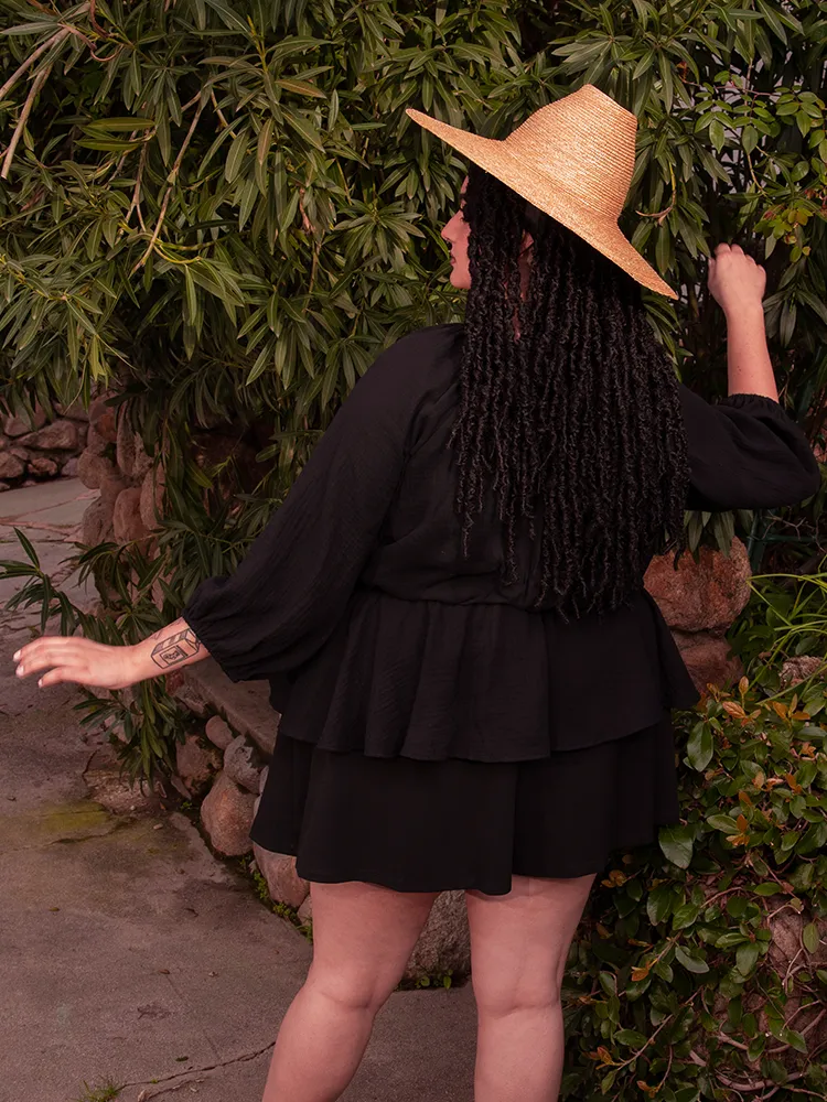FINAL SALE - Coven Tunic Top in Black