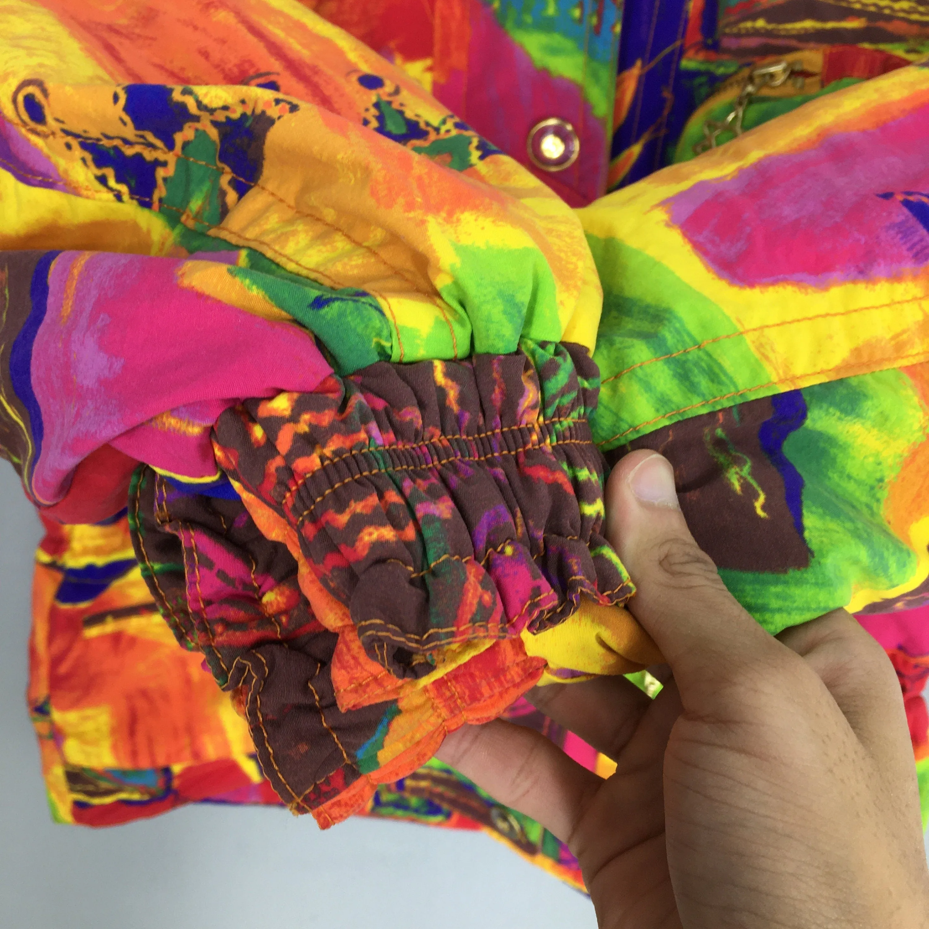 Goldwin Multicolor Pop Art Bomber Ski Wear Jacket