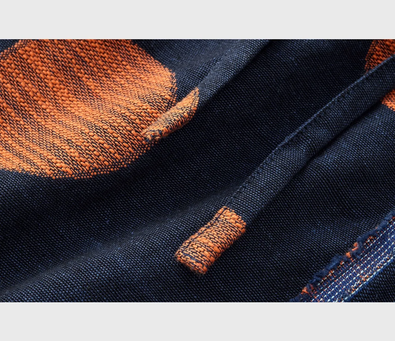 Hawaiian Style Embroidered Indigo Kimono Jacket