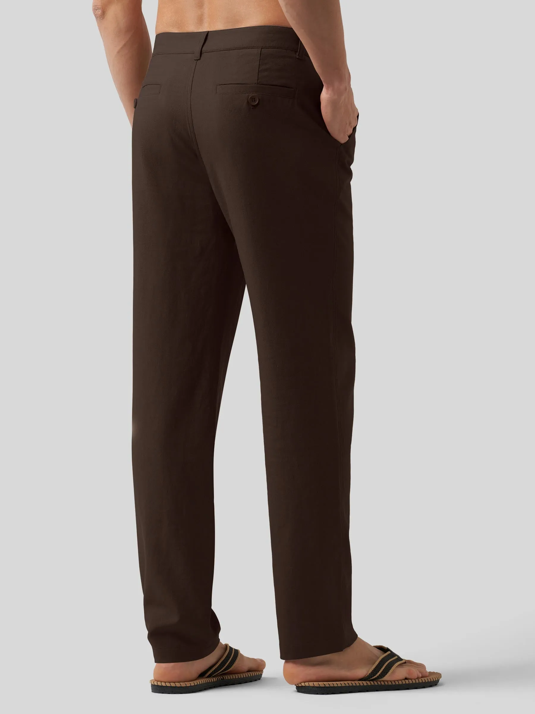 Men's Casual Cotton Linen Pants 29 Inch