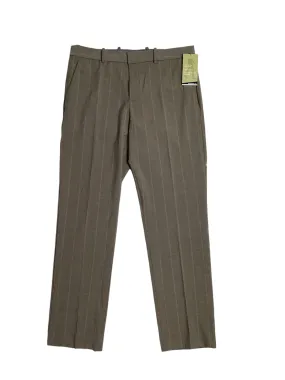 Perry Ellis Portfolio Mens Modern Fit Stretch Dress Pants Dark Beige 34 x 30